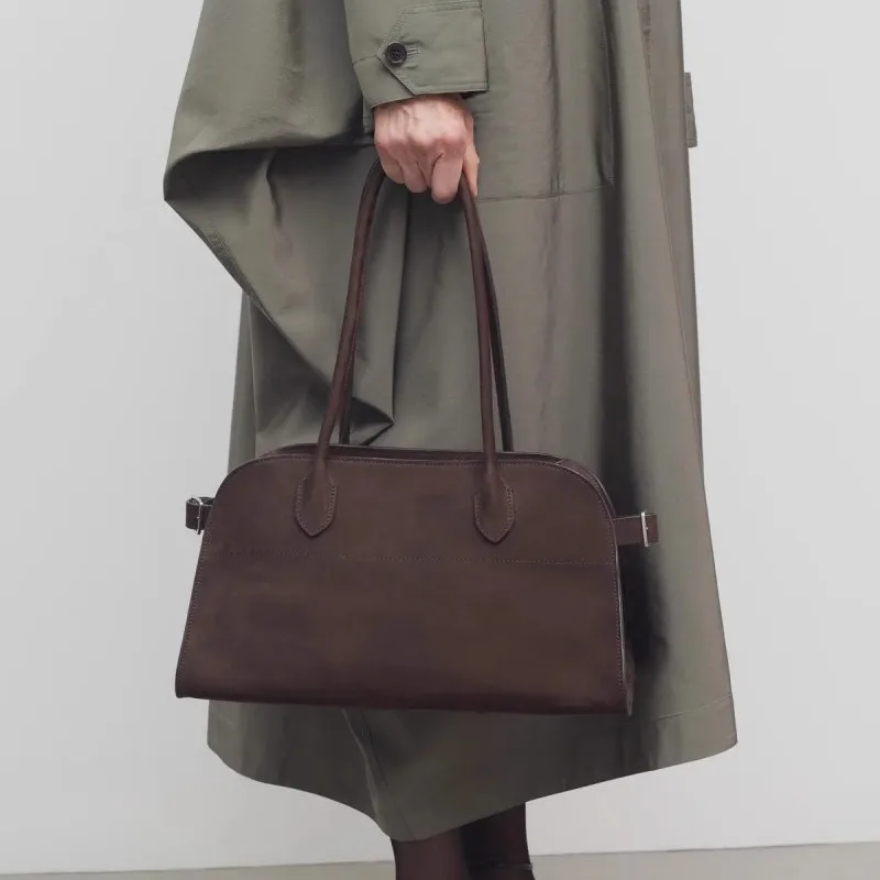 

Horizontal Cowhide Handbag Large Capacity Commuter Tote Bag Soft Large Capacity Handbag