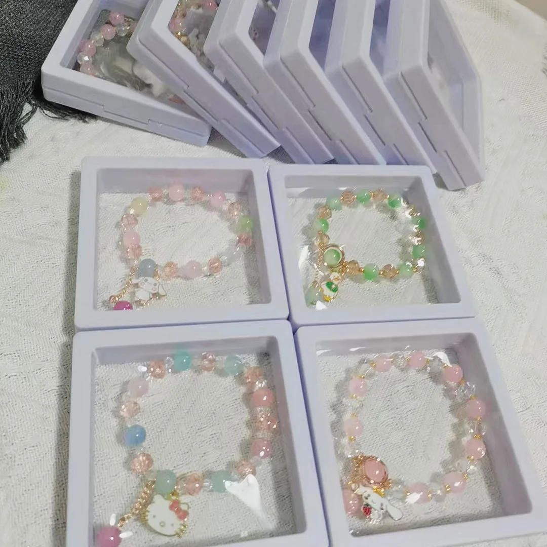 Internet Celebrity Popular Sanrio Student Bracelet Children's Cartoon Ice Crystal Cinnamon Dog Kurome Colorful Bracelet