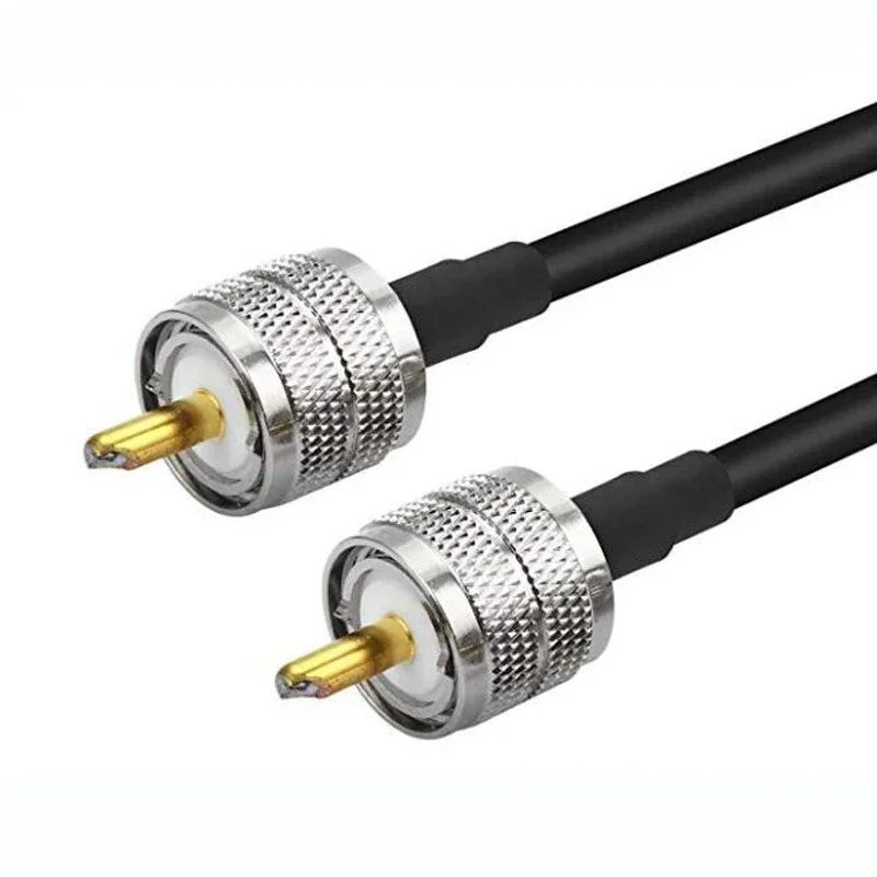 

UHF PL259 Male to UHF Male RF Coaxial Cable Connector with RG58 Pigtail 30cm-20m Various Lengths Available for Antenna