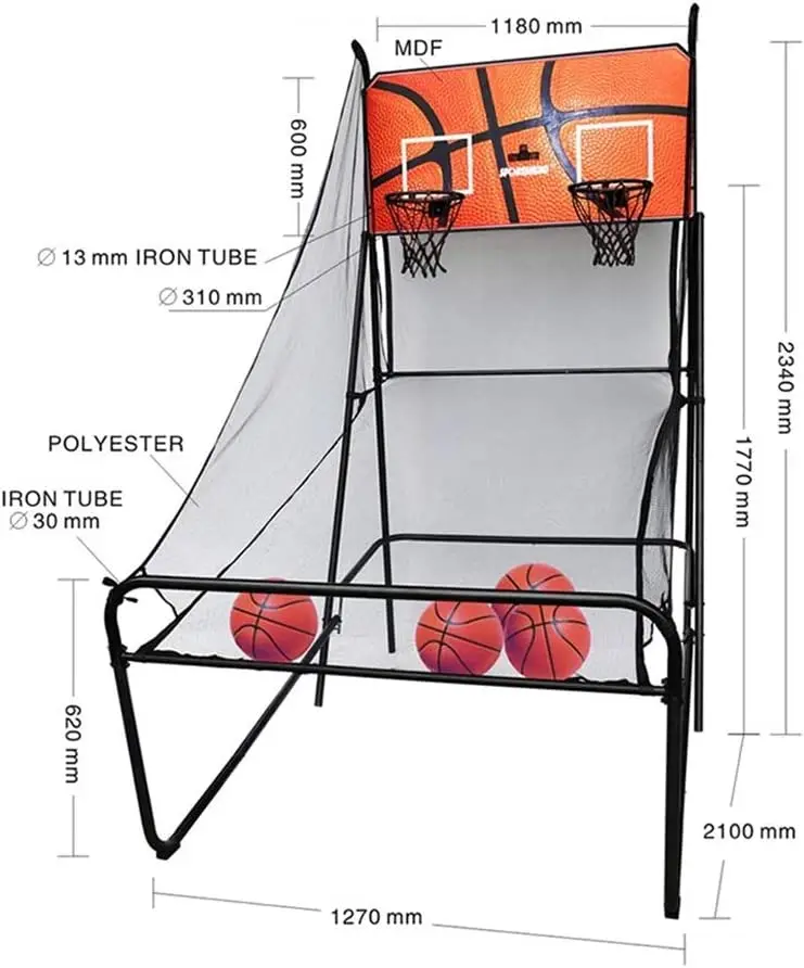 آلة تبادل لاطلاق النار لألعاب كرة السلة في الهواء الطلق في شارع كرة السلة لحامل كرة السلة للأطفال