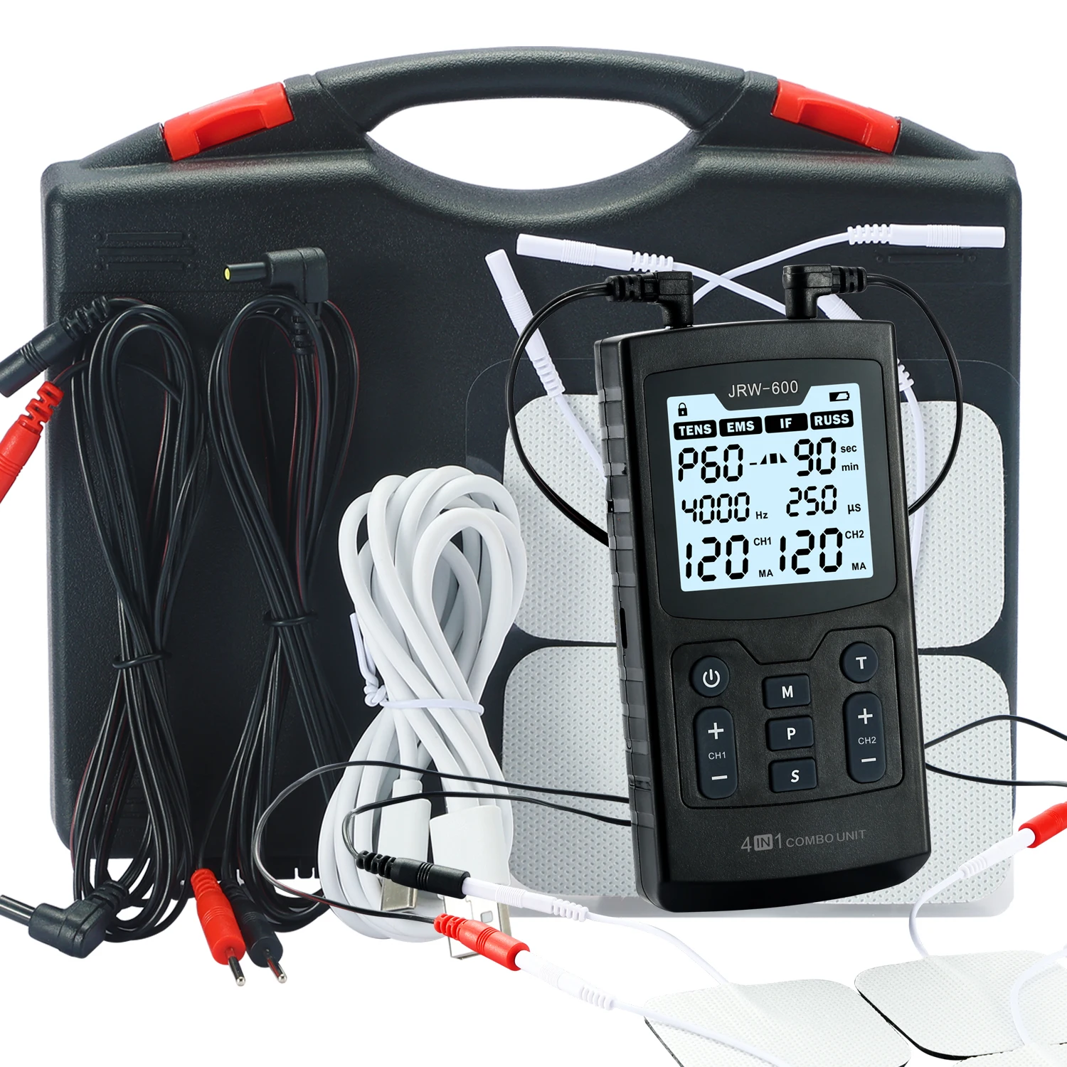 

Medium Frequency 4000Hz Interferential Russian EMS TENS Machine Physiotherapy Rehabilitating Massage Product