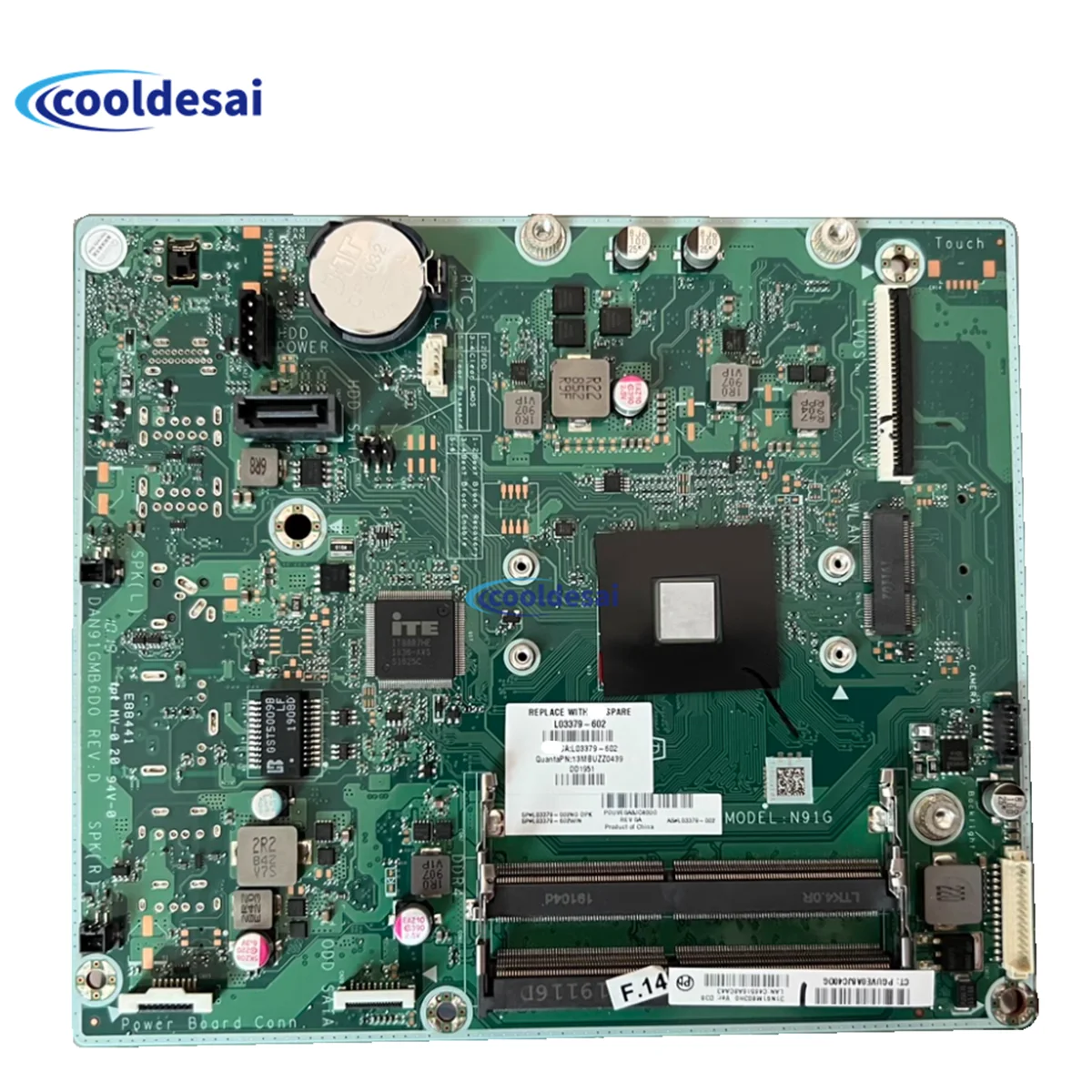 

L03379-002 L03379-602 For HP 20-C 20-C410 TPC-Q028 All-In-One Motherboard DAN91GMB6D0 N91G With Celeron J4005 CPU DDR4