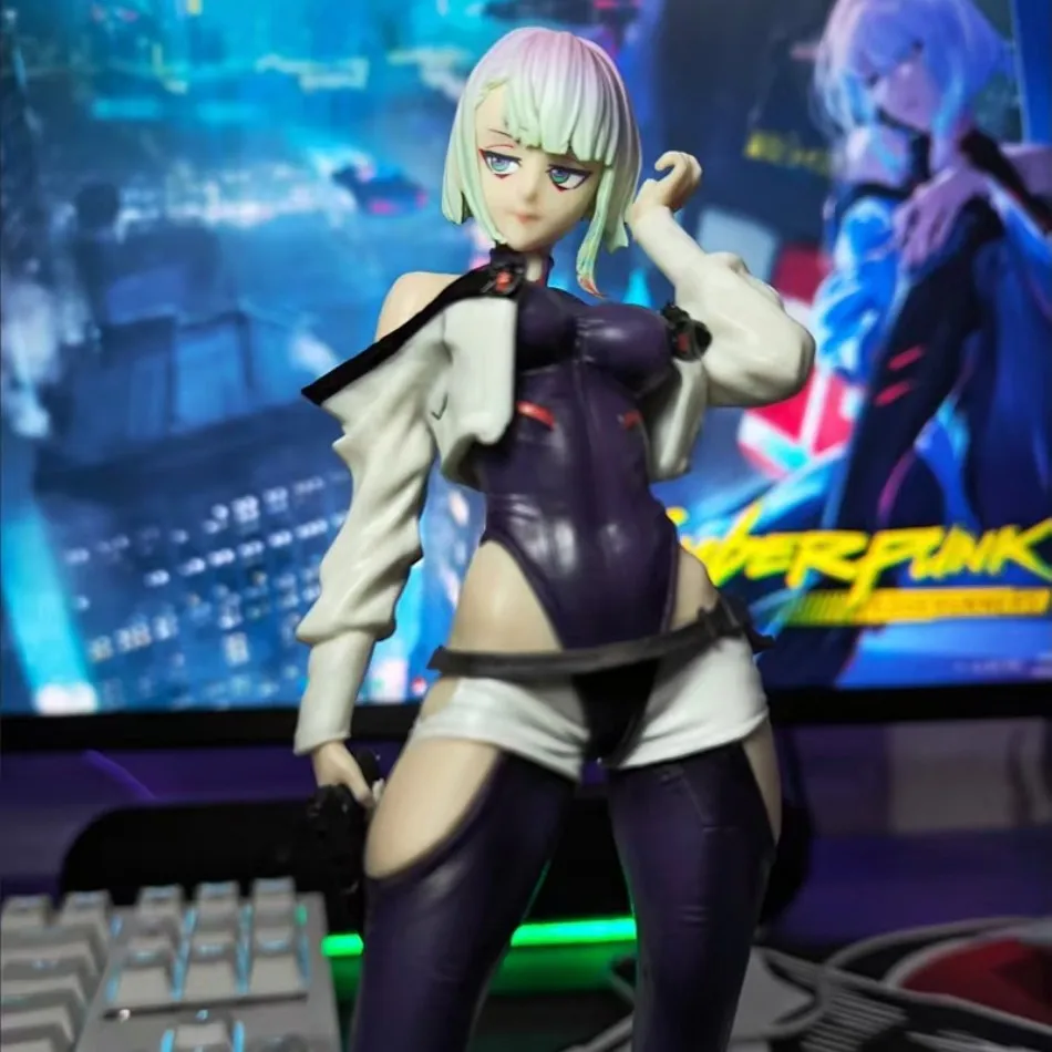 المبيعات الساخنة 22cm Cyberpunk # 2077 Edgerunners أنيمي الشكل سوبر هاكر حافة ووكر لوسي عمل الشكل جمع نموذج ألعاب الدمى