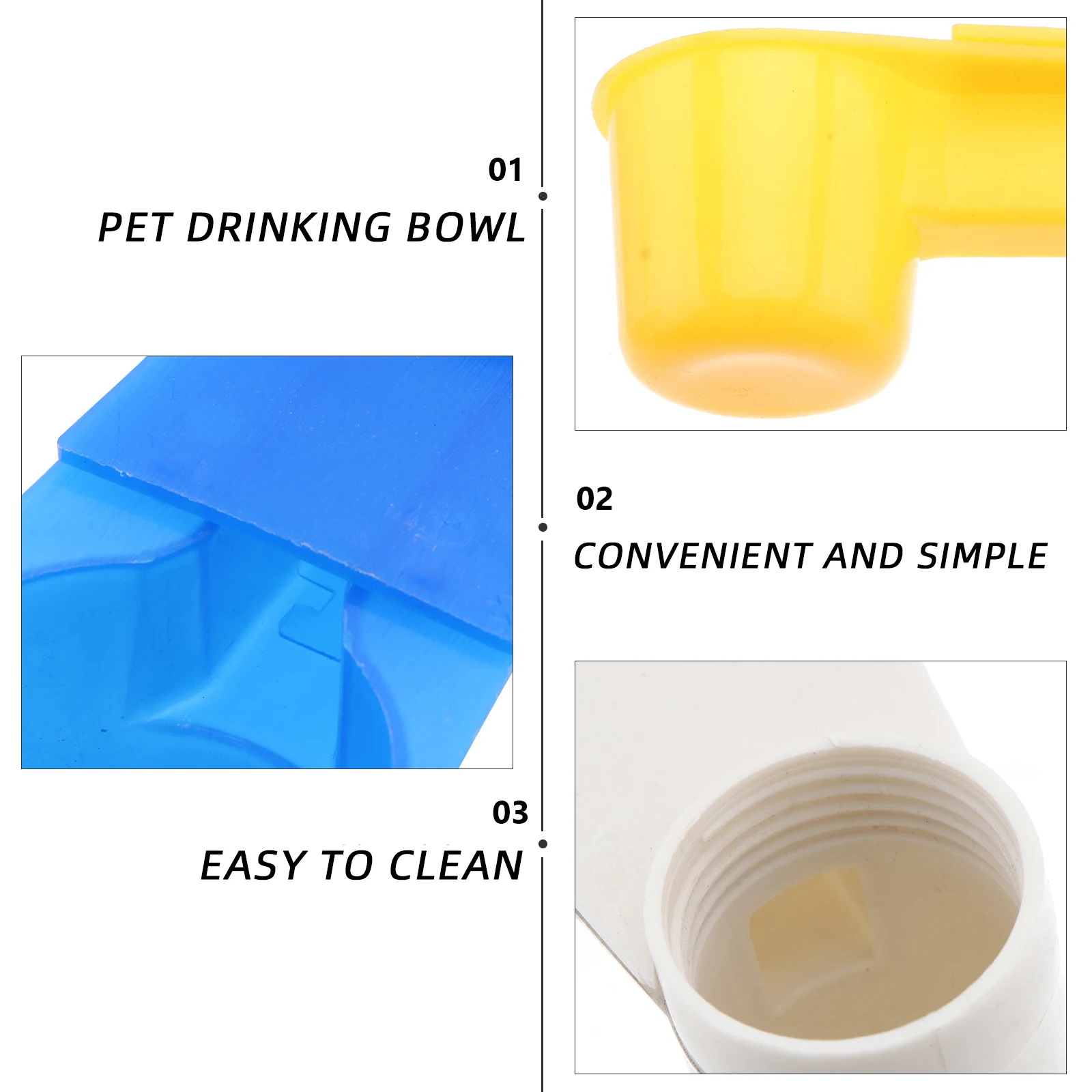 

15pcs Pigeon Drinking Fountain Environmental Plastic Birds Water Cup Feeder Cage Odorless Clean Water Pet Bird for Cage