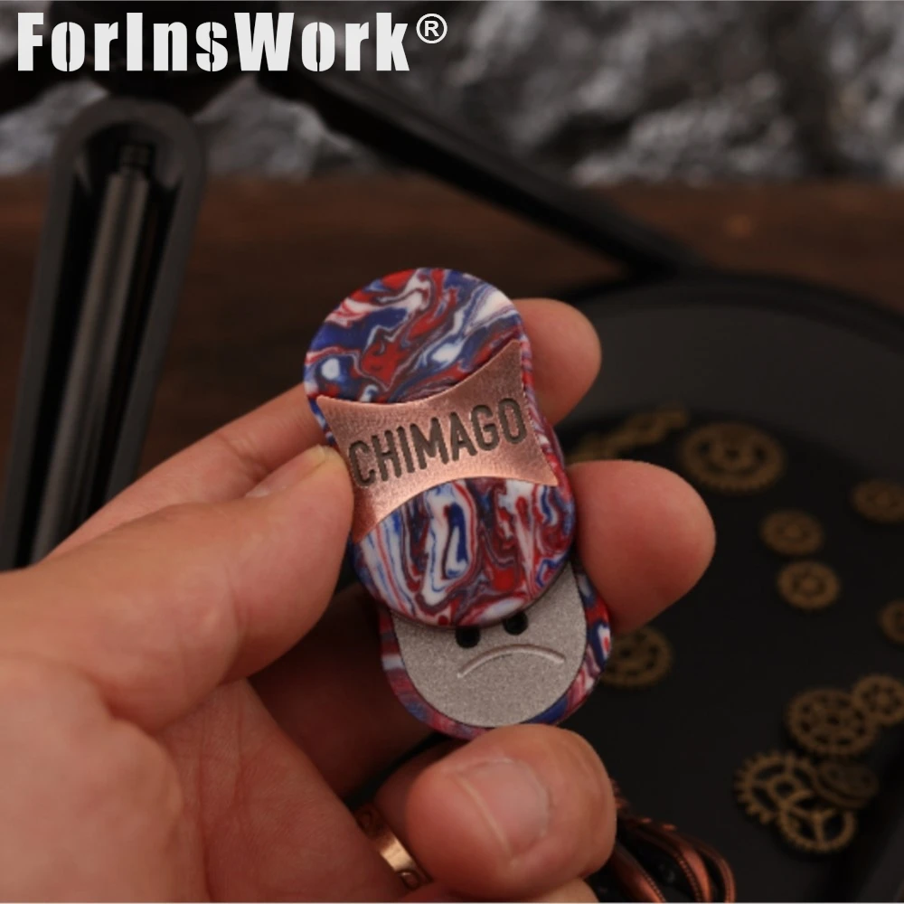 CHIMAGO EDC DESIGN Wrath Expression تململ المنزلق الراتنج والنحاس الأحمر العصرية EDC لعبة تخفيف التوتر