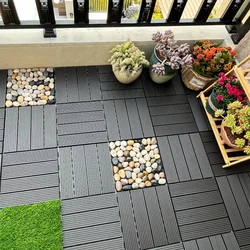 Garden Wood Flooring Outdoor Balcony Flooring Terrace Courtyard Renovation Outdoor Self Paving Anti-corrosion Splicing Flooring