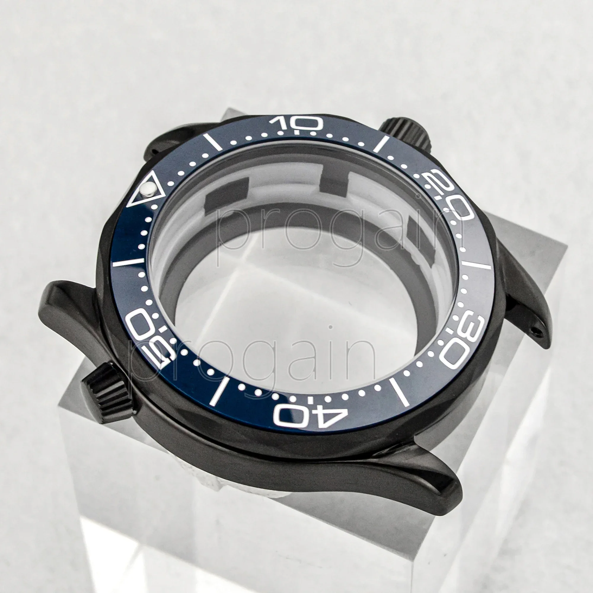 High Quality 41MM Stainless Steel watch Case for Seamaster 300 Sapphire Crystal Glass fit NH36 NH35 Automatic Movement mod parts