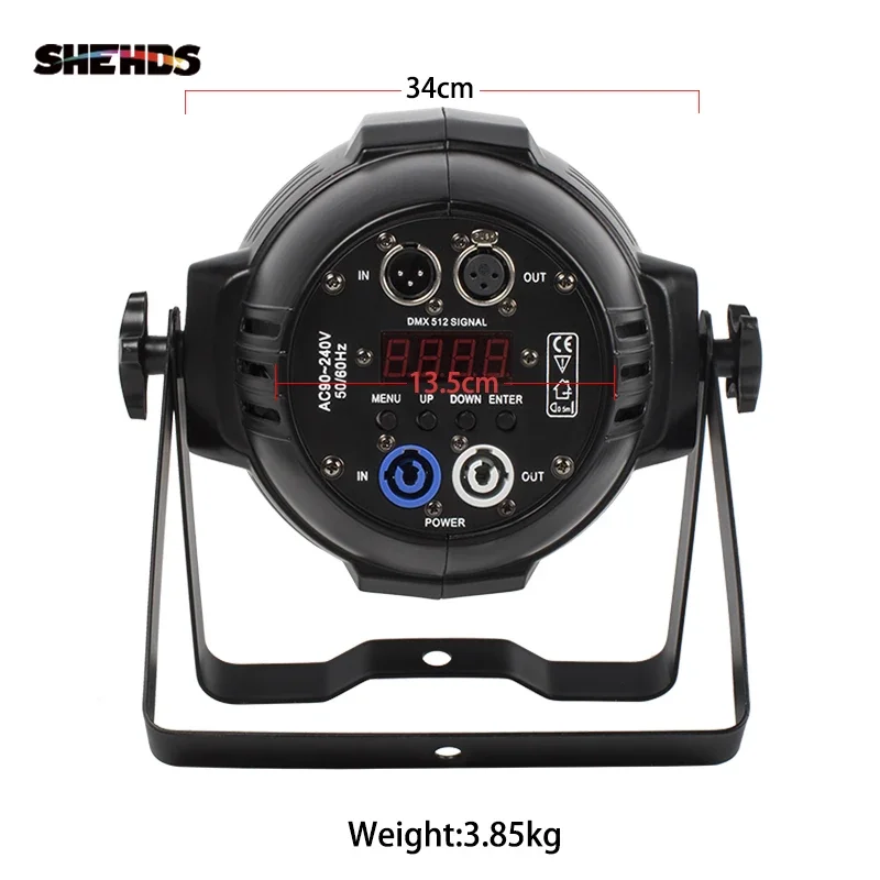 SHEHDS New Aluminum Alloy LED 200W RGBACL 6in1/200W RGBWAUV COB Par Light Temperature Control Protection For Party Bar Wedding