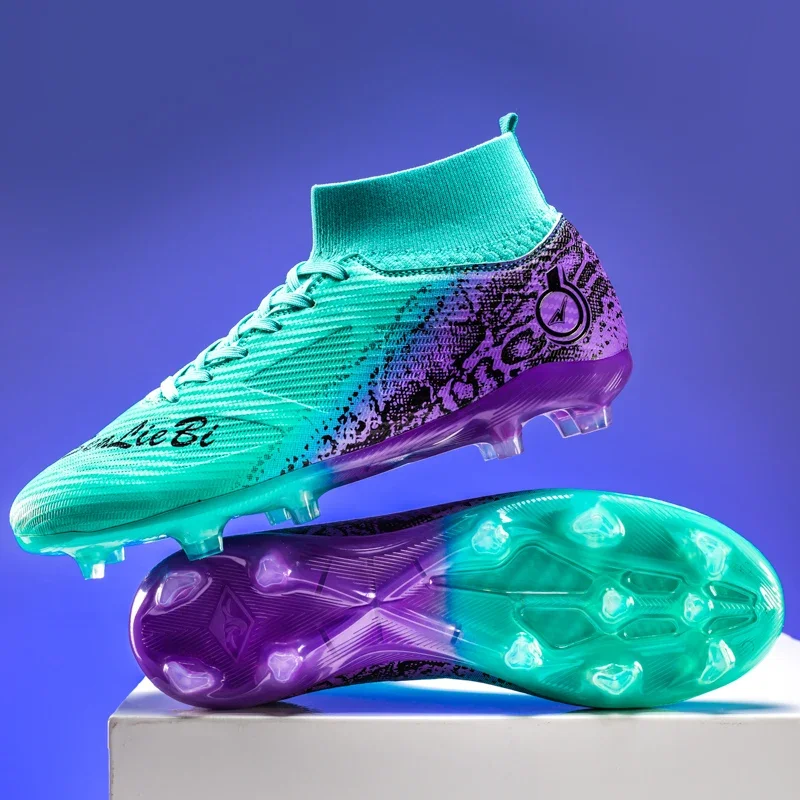 

New Men Football Boots Adult Training Sport Soccer Shoes Cleats Boys Outdoor Long Spikes Non Slip Breathable Match Comfortable