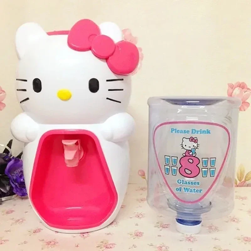 Sanrio Kawaii HelloKitty Water Dispenser Student Cartoon Dormitory Home Mini Water Dispenser Children Press Water Dispenser Toys