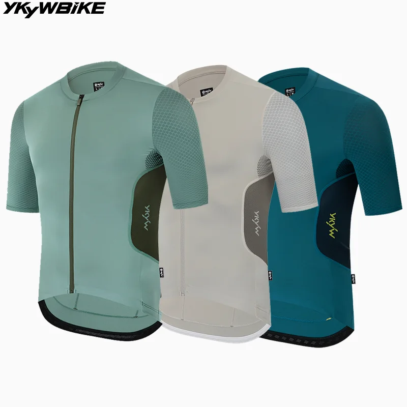 YKYWBIKE 2025 Men's Cycling Jersey Velocity X-Cool Race Pro Summer Breathable Short Sleeve Bike Shirt Honeycomb Bicycle Clothing