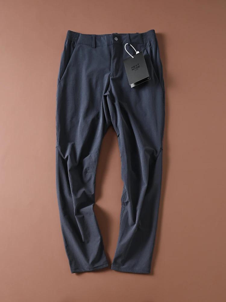 Cooling Sensation Outdoor Summer Men's Elastic Waist Lightweight Quick Dry Breathable Slim Straight Leg Elastic Casual Pants