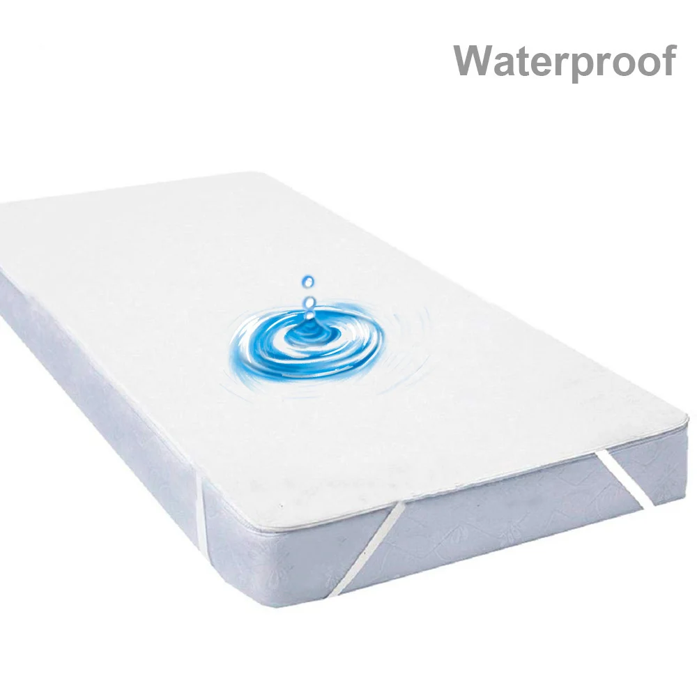 White Color Waterproof Mattress Protector  Waterproof Bed Sheet Mattress Pad Household Family Accessories Home New