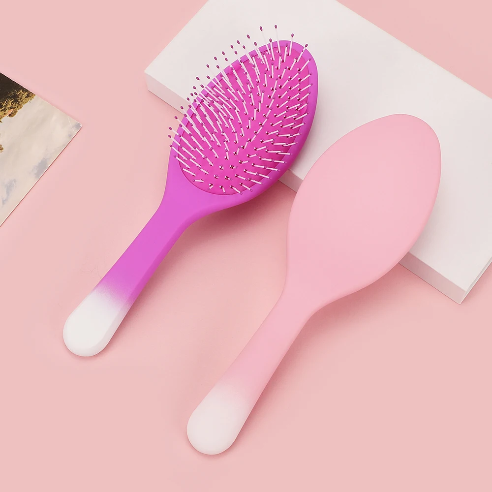 

New outgoing portable gradient color detachable comb Special scalp massage air hole comb for barber shop