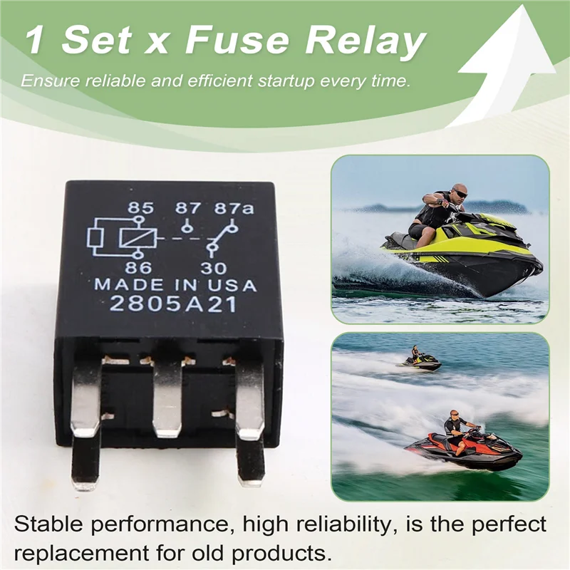 

For BRP Seadoo Jetski Fuse Box, Fuse, Power Relay Green: 30Ah Brown: 5Ah Blue: 15Ah