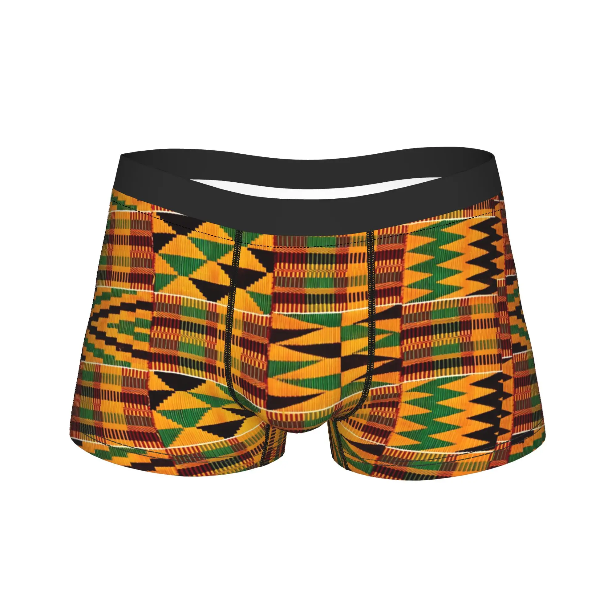 African Pattern Authentic Kente Cloth Underwear  Men Shorts Briefs Classic Boxershorts Quality Custom DIY Plus Size Panties