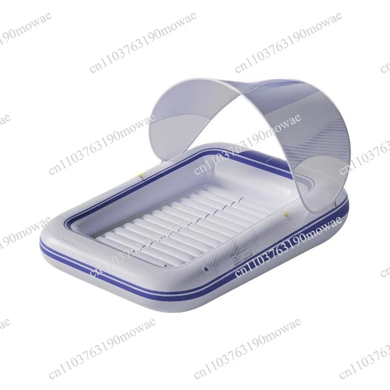 Inflatable floating bed, tanning pool, beach loungers, adult outdoor floating row foldable