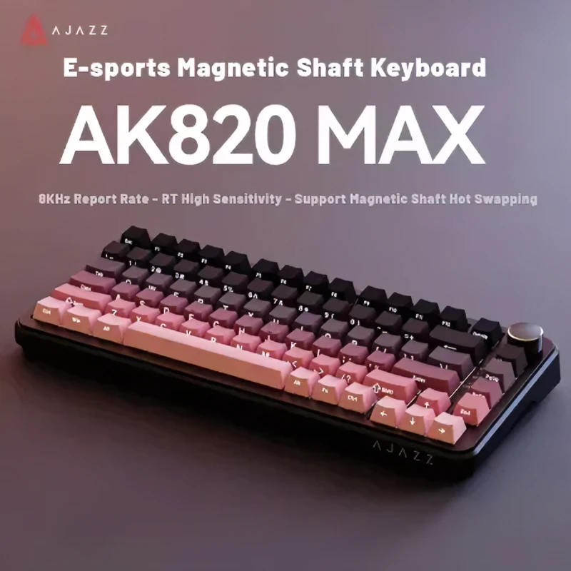 AJAZZ AK820 Max Mechanical Keyboard Three-mode Wireless Bluetooth Side Engraving E-sports 75 Game Customized Wired Men And Women