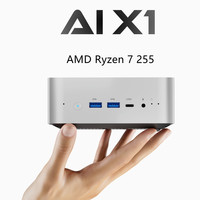 MINISFORUM AI X1 MINI PC AMD Ryzen 7 255 DDR5 M.2 PCIE 4.0 SSD WiFi 7 BT5.4 OCuLink Gaming Computer Windows 11 Pro Mini PC