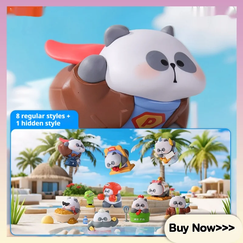 Toycity Mr.Ra Wish List Panda Series Blind Box Leuke Cartoon Werknemer Prachtige Desktop Decoratie Verrassing Mysterie Verjaardagscadeau