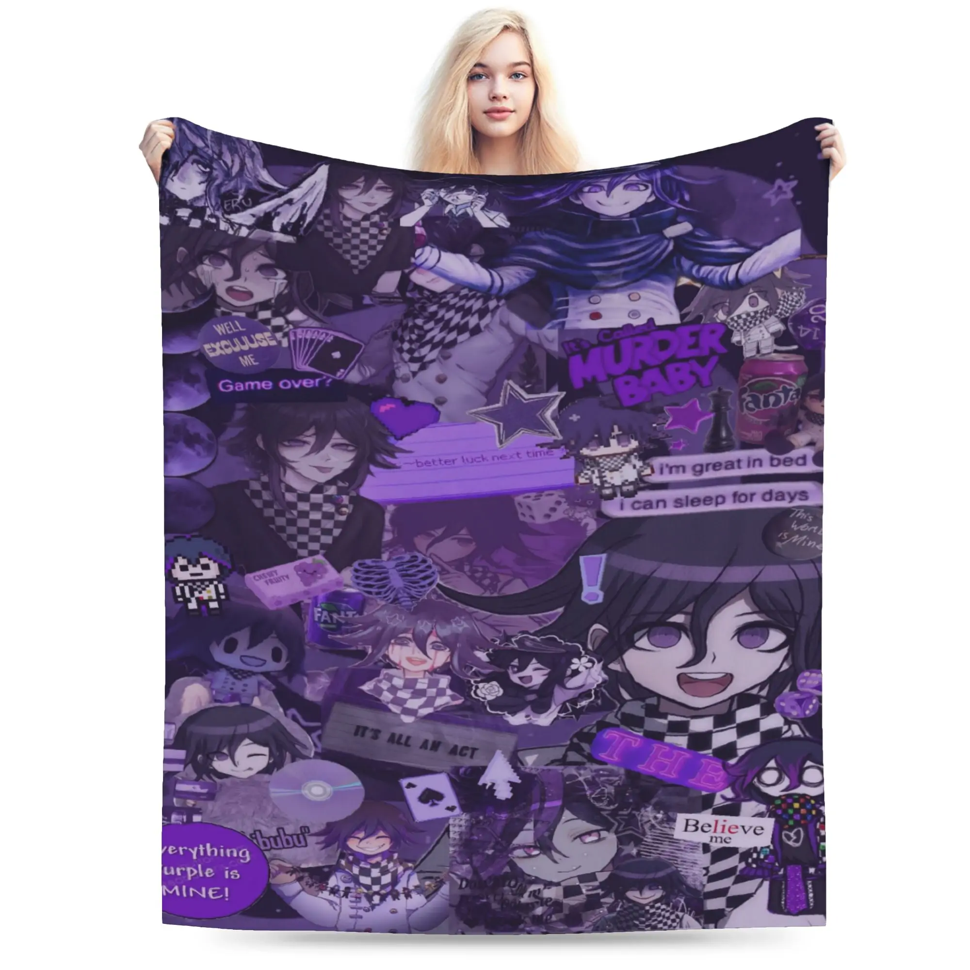 Danganronpa Blanket Nagito Komaeda The Ultimate Soft Warm Plush Bedding Throws For Kids Adult Couch Bed Flannel Bedspread Bed