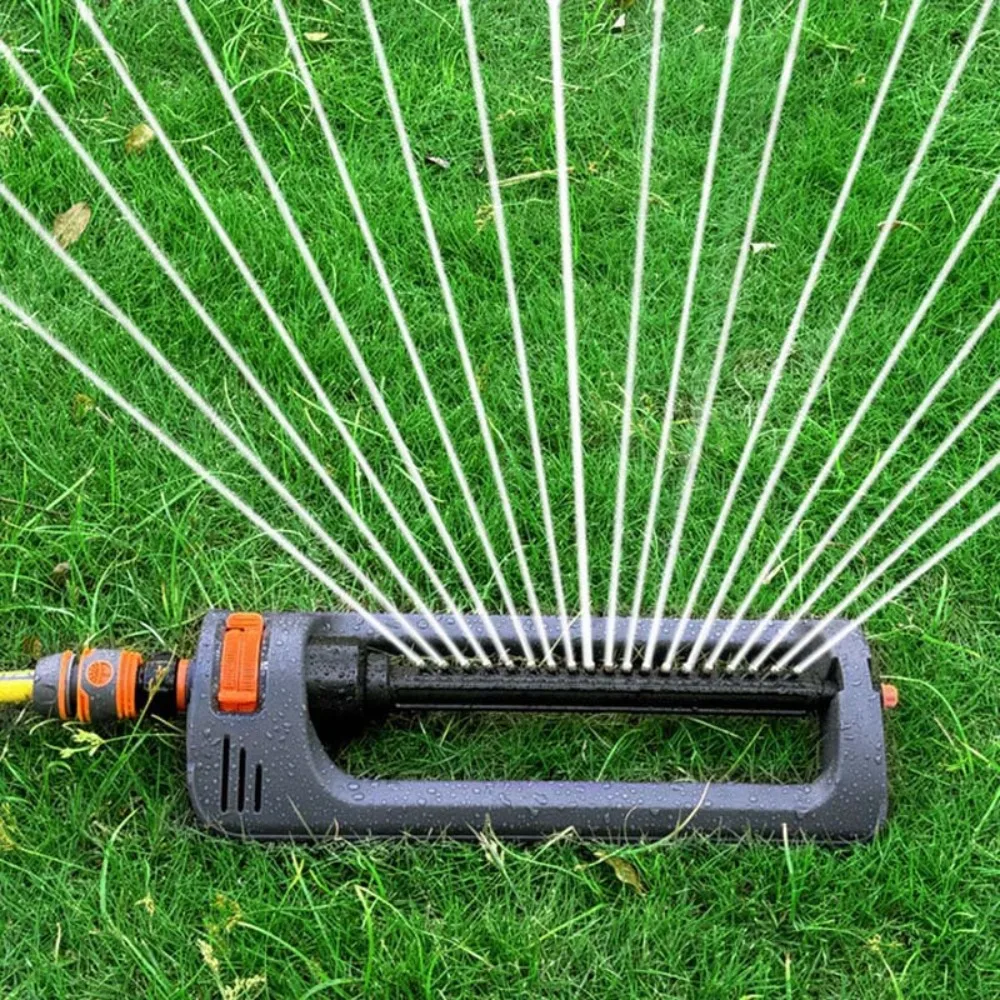 19 Hole Nozzles Oscillating Sprinkler Automatic 4 Modes Water Sprayer Weighted Base Wide Coverage Swing Irrigation Sprinkler