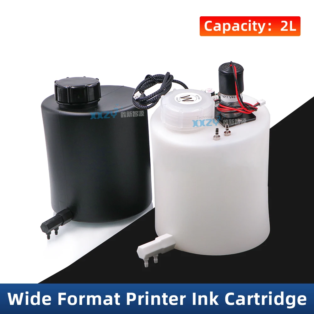 2L Ink Cartridge for Inkjet Printer UV Printer Round 2L Ink Bottle 140*150MM Ink Tank 1 Outlet 2 Outlets