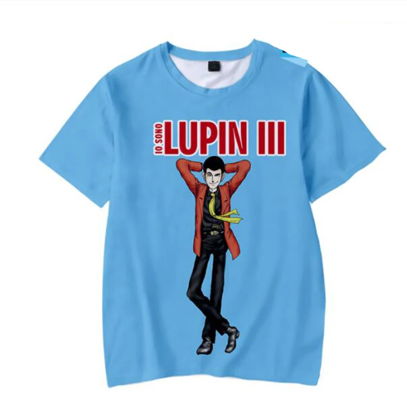 Anime Lupin The 3rd 3D Print T Shirt Women Men Summer Fashion O-neck Short Sleeve Funny Tshirt Lupin III Graphic Tees Streetwear