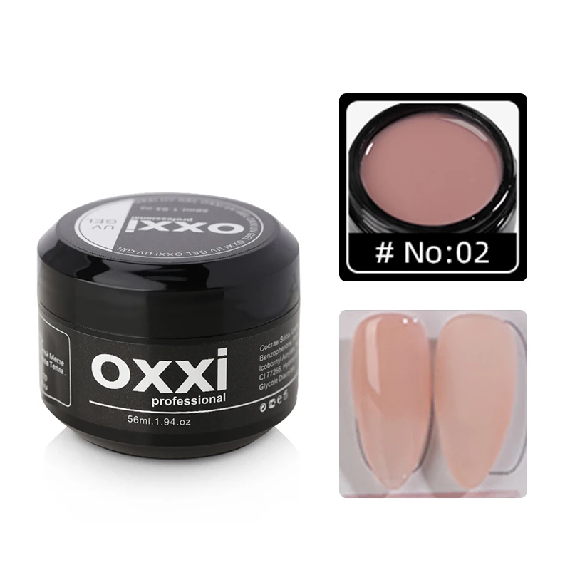 OXXI 56 ml UV-Nagelverlängerungsgel, semipermanenter Builder-Lack, Maniküre, Poly-Nägel, Gellac, Acryl-Gel-Nagellack, einfach zu aufbauende Emaille