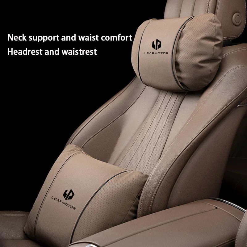 New Car Headrest Waist Seat Support Breathable Waist Cushions for Leapmotor B10 C01 C10 C11 C16 T03 S01 Neck Pillows