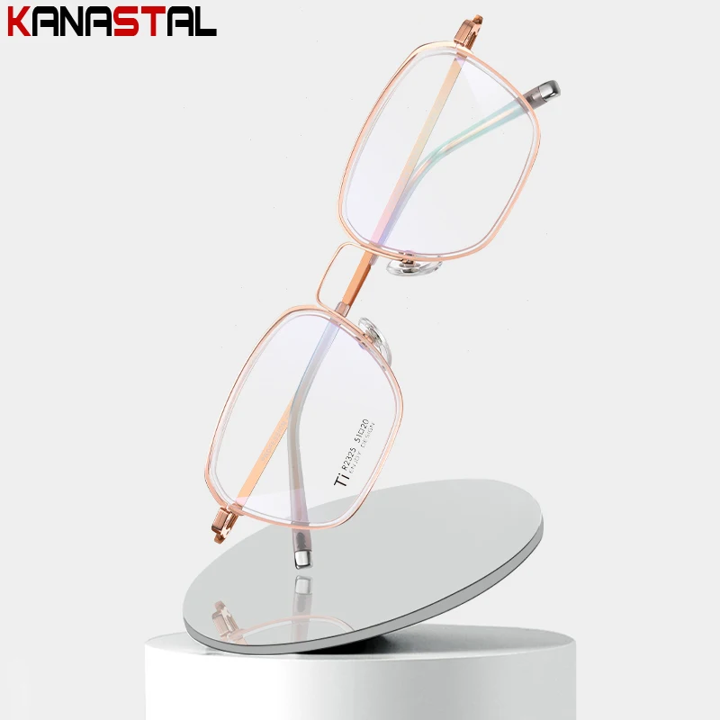 Women Titanium Reading Glasses Prescription CR39 Optical Lenses Myopia Eyewear Men Blue Light Blocking Computer Eyeglasses Frame