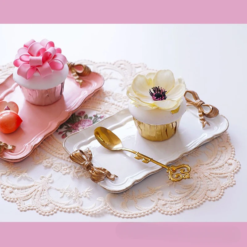 Bandeja de exhibición de almacenamiento de joyería de arco Retro, plato de dulces de postre, accesorios de fotografía