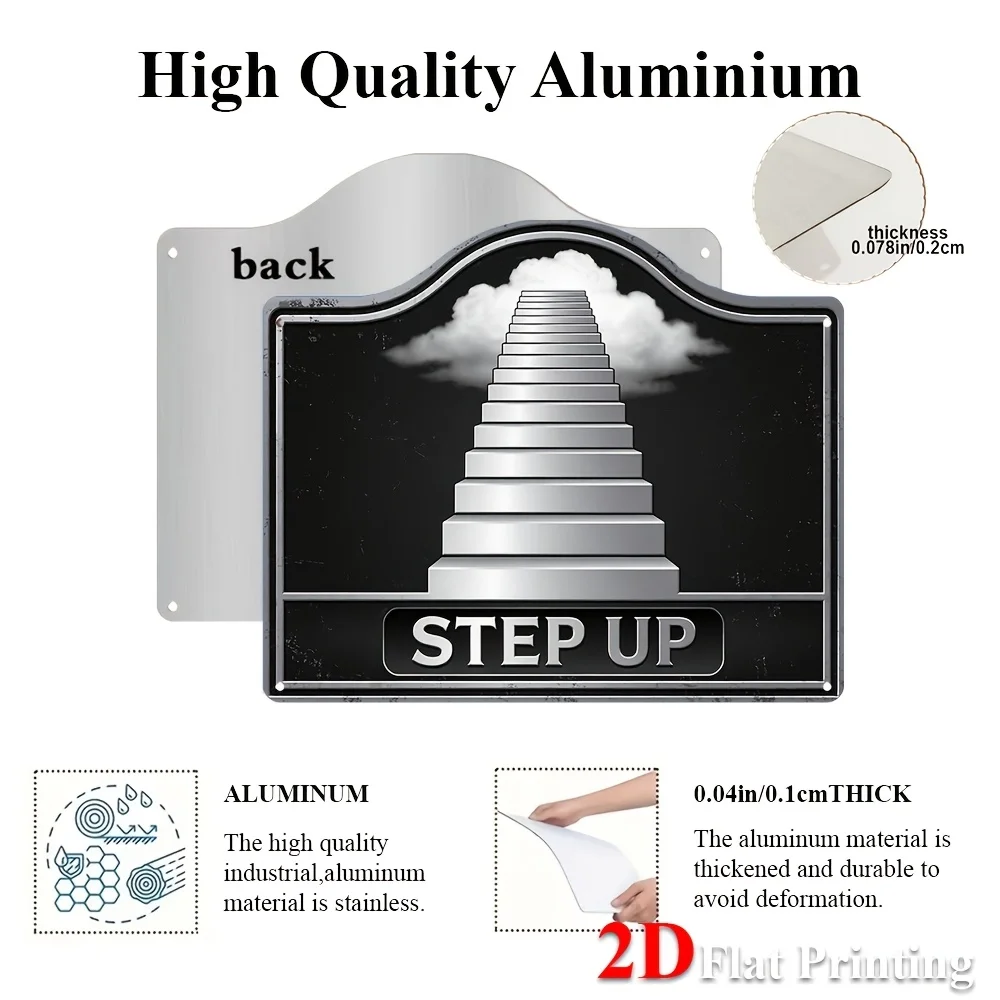 2D Flat, 1pc Metal Wall Sign 