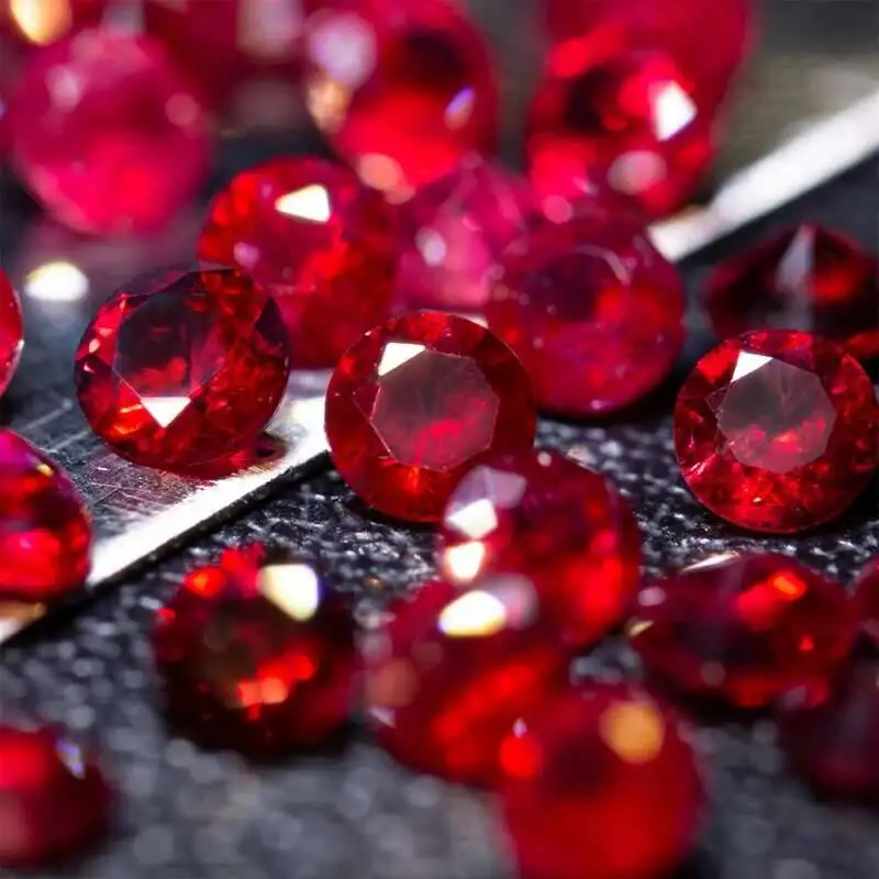 جولة 3-11 مللي متر العقيق الأحمر مويسانيتي السائبة بالجملة أحجار كريمة مفكوكة مع شهادة أحجار عالية الجودة DIY بها بنفسك صنع المجوهرات