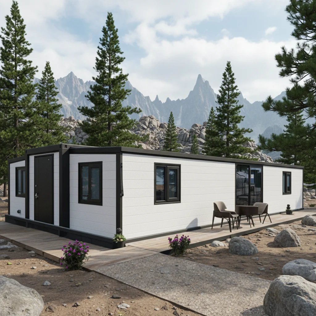 Fully Furnished Steel Structure Prefab Expandable Container House 40ft Customizable Sandwich Panel Farmhouse Design Hotel Use