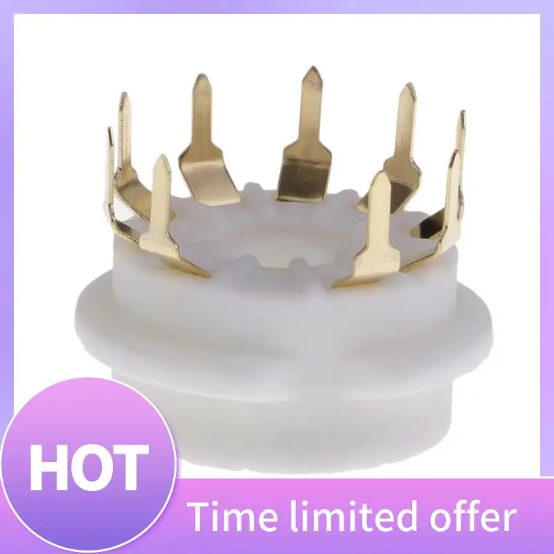 

B68A 4PCS 9 Pin Gold PCB Vacuum Tube Socket For 12AX7,12AT7,12AU7,ECC83,ECC82,E88CC, 6922 ,6P1