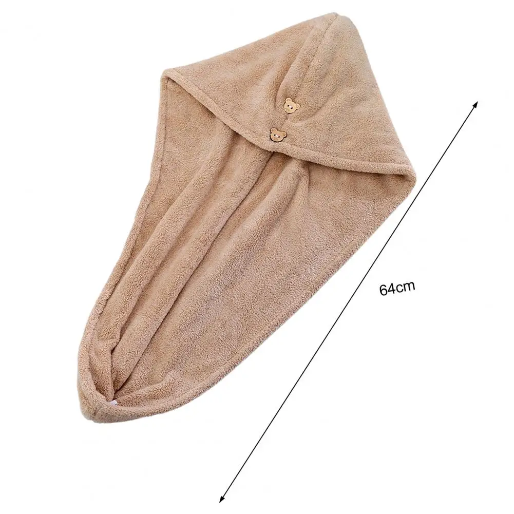 Hair Drying Hat Thick Hair Drying Wrap Double Layer Multipurpose  Convenient Coral Fleece Dry Hair Hat