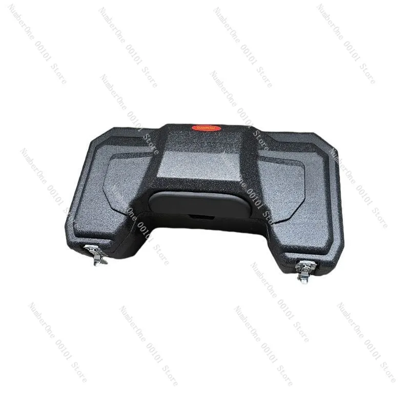 ATV Rear Storage Box 55L Large Capacity Rain Proof ATV Rear Luggage Box with Backrest and Safety  for Hiking Camping