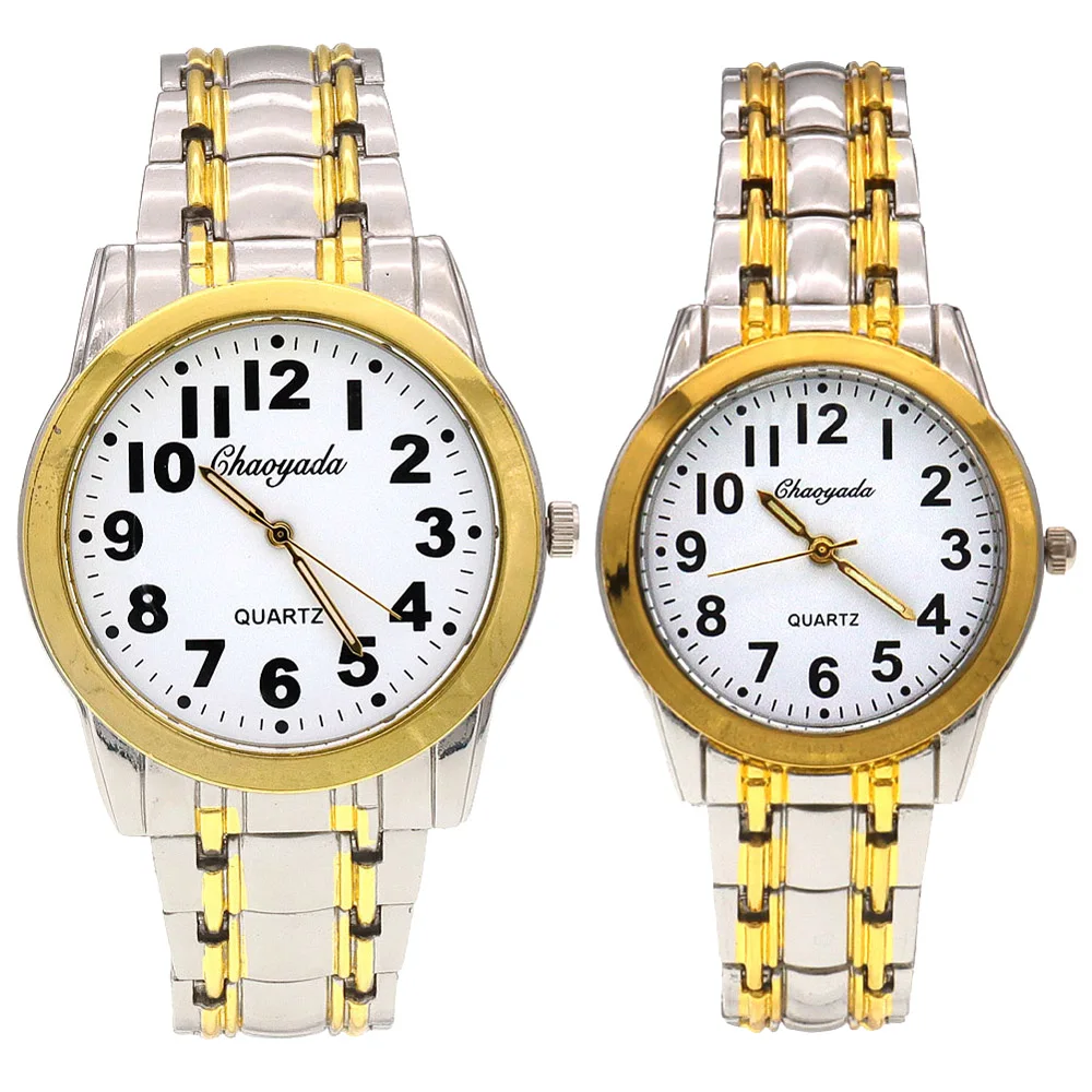 Fashion Couple Quartz Wristwatch Luxury Men Stainless Steel Quartz Wrist Watches Women Business Casual Wristwatches