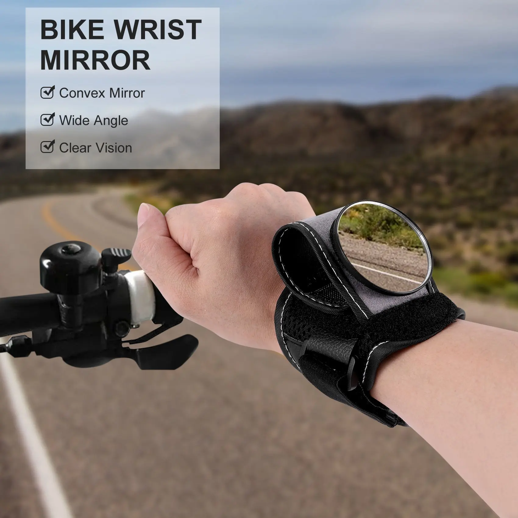 

T34C хорошее ручное велосипедное наручное зеркало заднего вида, безопасное велосипедное заднее зеркало, заднее зеркало, велосипедный задний отражатель, наручное зеркало