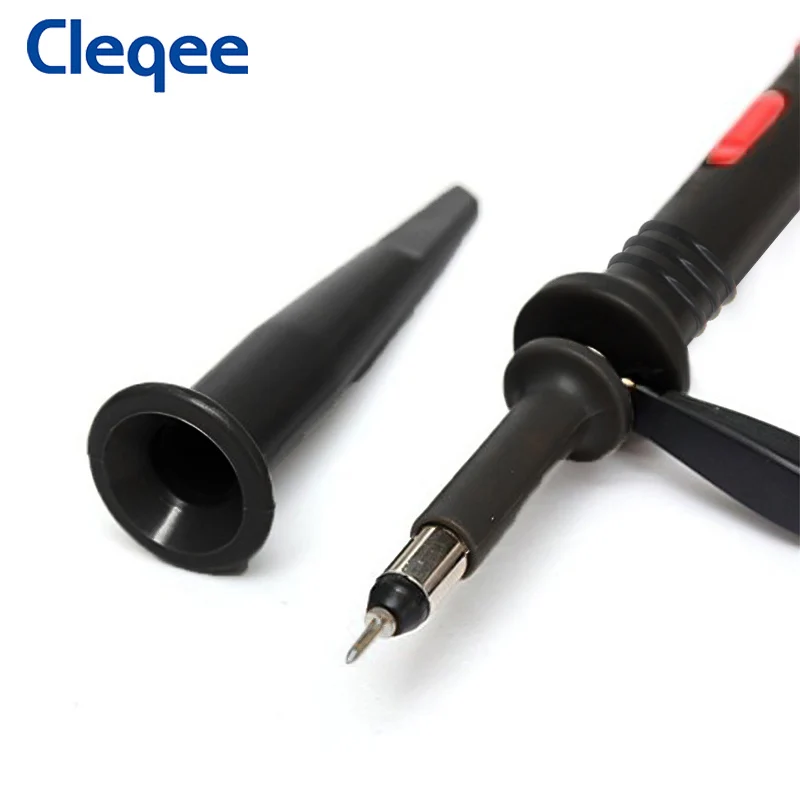 Cleqee P2100 Oscilloscope Probes + P1007B Test Hooks Leads Mini Grabber to BNC Coaxial Cables Set Insulated Probe For DIY Cable