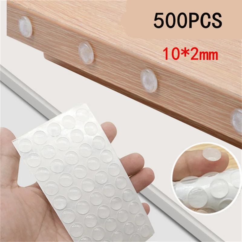 100/200/500PCS Self Adhesive Door Stopper Rubber Damper Buffer Cabinet Bumpers Silicone Furniture Pads Cushion Protective Pads
