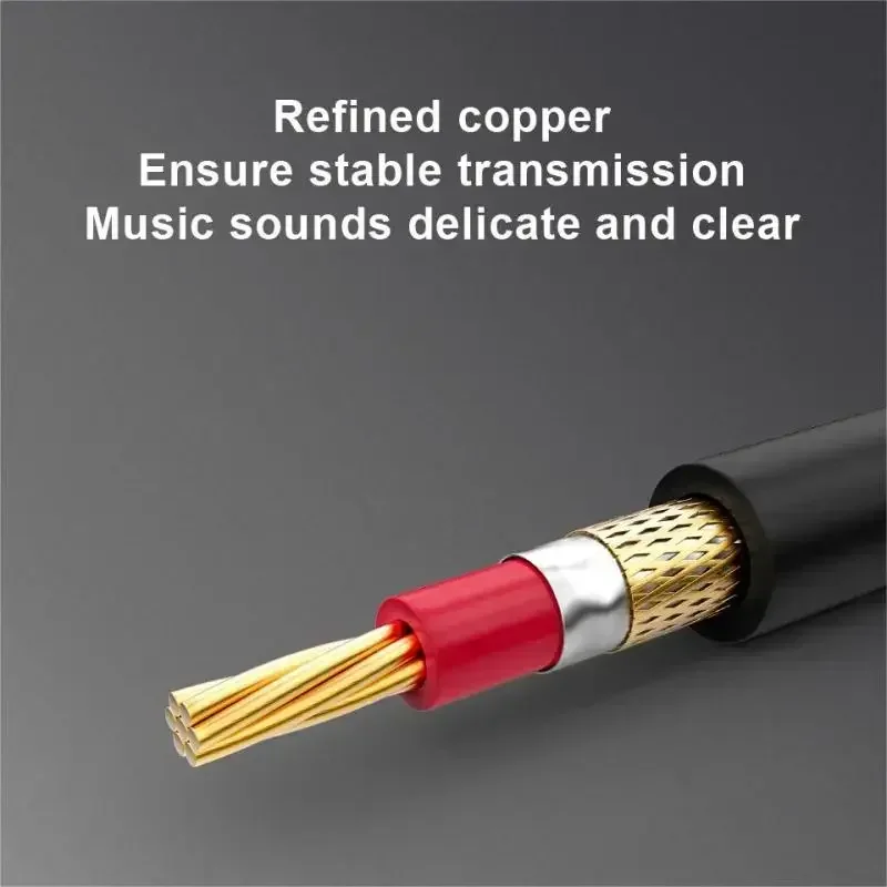 CHOSEAL 6.5mm to 6.5mm Audio Cable 1/4 Inch Connector Male to Male TRS jack For Stereo Guitar Mixer Amplifier Speaker Cable