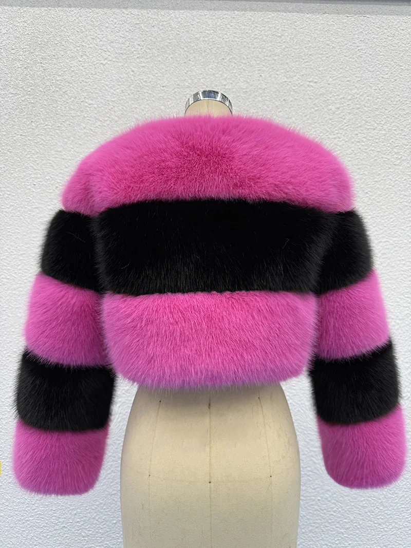 ZADORIN Cappotto corto in pelliccia sintetica soffice di colore personalizzato Giacche da donna Giacca invernale in pelliccia sintetica con cerniera a maniche lunghe Cappotti in pelliccia da donna