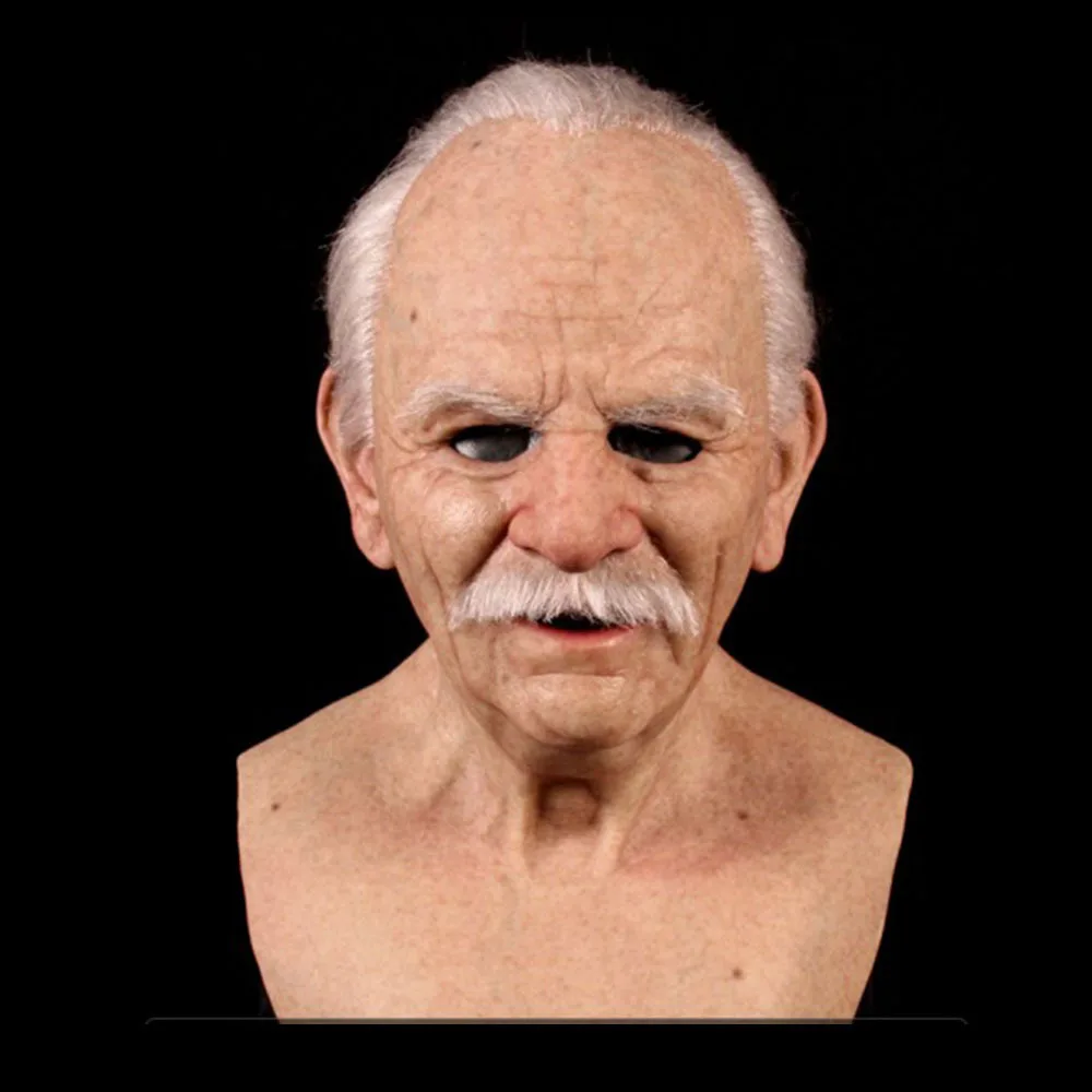 Realistic Bald Old Man Mask Breaking Bad Walter White Mask Heisenberg Latex Mask Adult Halloween Cosplay Party Masquerade Props