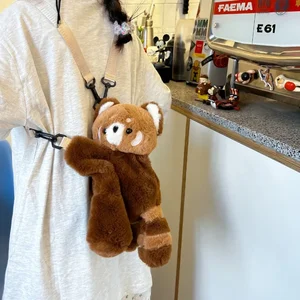 Kleine Waschbär Plüsch Partybeutel kleiner Panda Puppe Hochwertig kleiner Wert Währungsbeutel Teenager Plüsch Rucksack 10 Hauptverkauf Panda School Rucksack - №7