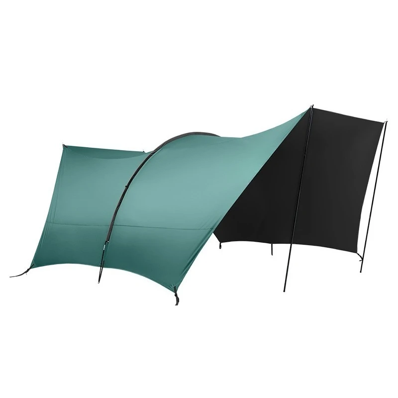 Outdoor folding portable tunnel tent, vinyl sunscreen oversized canopy, camping gear