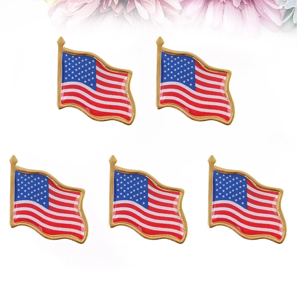 50 PCS Everything Flags Lapel Pins Clothes American Badge Coat Tie Men's Buttons