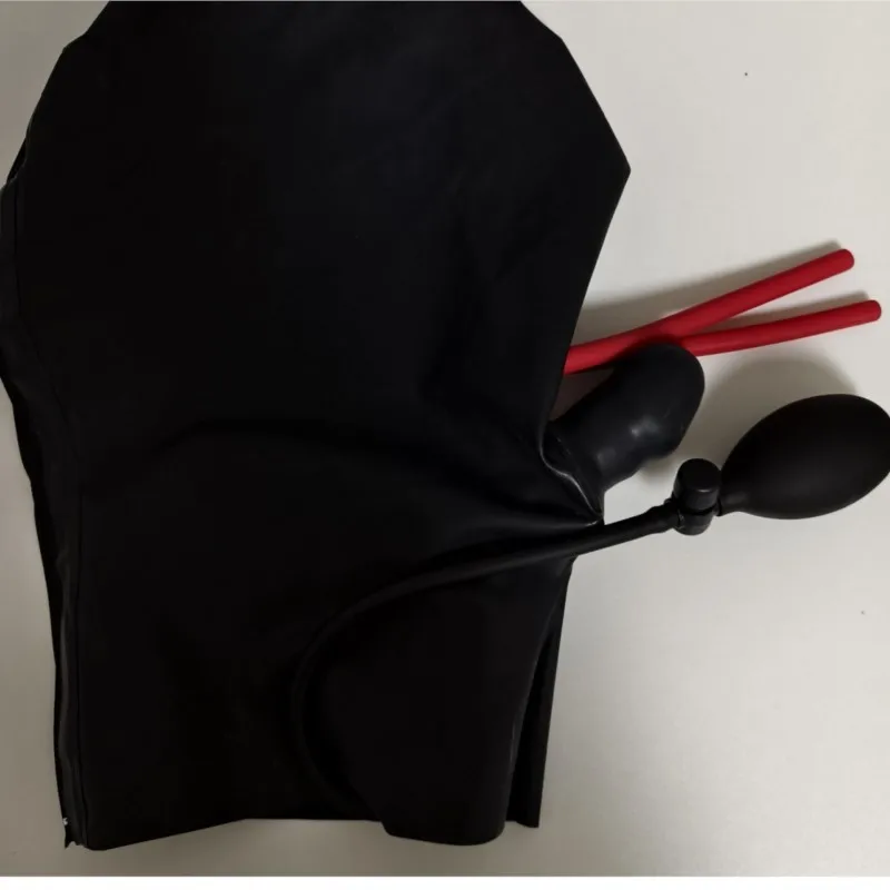 Natural Latex Full Head Hood Couple Cosplay Game Costume Headgear Halloween Masquerade Party Club Rubber Dress Up Prop