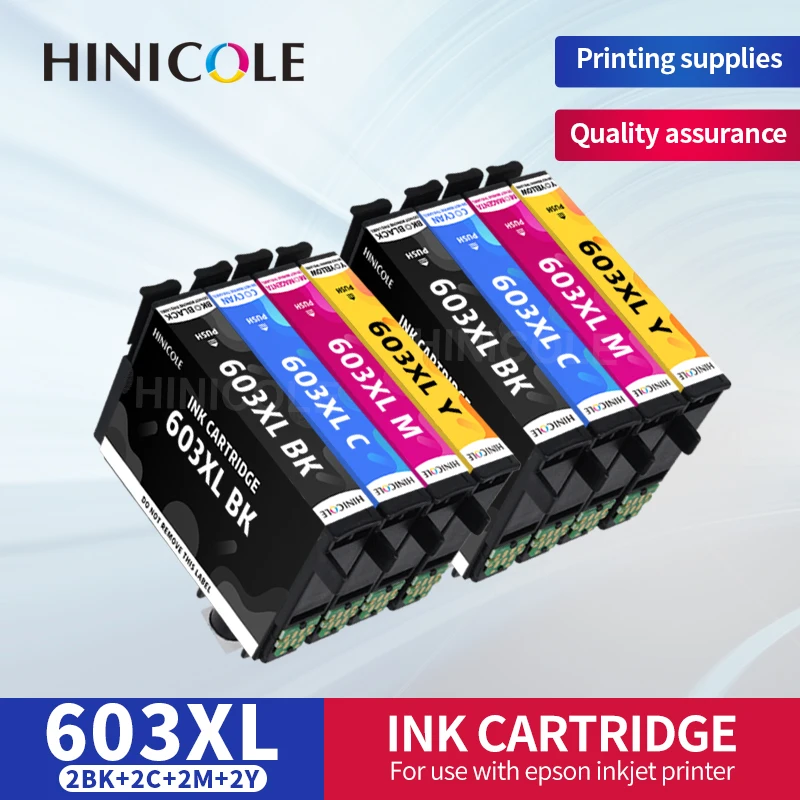 HINICOLE 603XL T603 Compatible For Epson Expression Home XP-3100 XP-4100 XP-2100 XP-2105 XP-3105 XP-4105 Printer Ink Cartridges